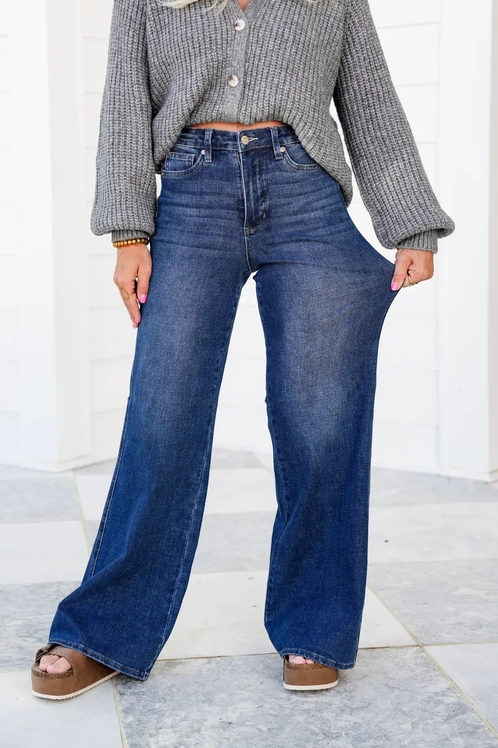 🌷🌷High Rise Tummy Control Wide Leg Jeans (Buy 2 Free Shipping)