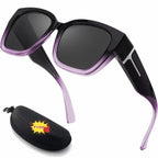 👓👓Polarized Fit Over Sunglasses for Women – UV400 Protection Floral Frame Wear Over Prescription Glasses