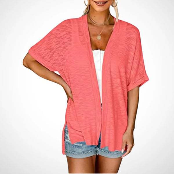 🌷🌷Womens Lightweight Cardigan 2026 Summer Short Sleeve Open Front Beach Coverup Vacation Outdoorfun Knitwear Comfort Casual Loose Minimalist Basic Knitting Batwing Shortsleeve Tops Womenswear