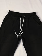 Trendy Men's Patchwork Denim Elastic Waist Jogger Harem Pants