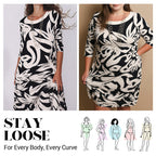 ⏳Time-limited Special⏰Women’s Elegant Loose Round-Neck Printed Dress