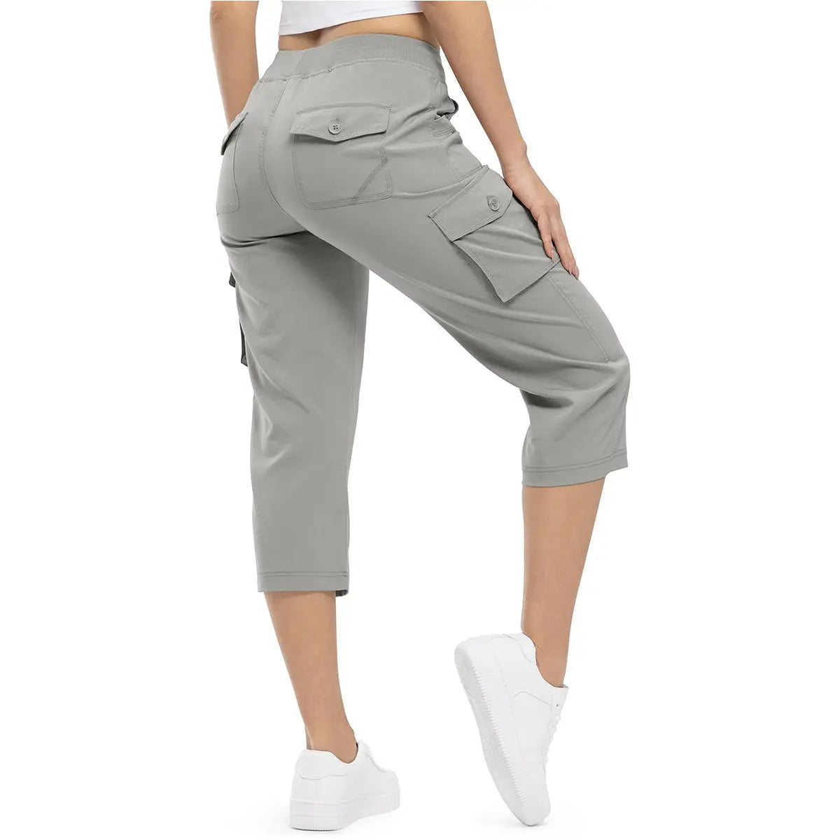 📦📦Womens Lightweight Capris Hiking Pants 6 Pockets Quick Dry Cargo Outdoor Trip Loose Shorts COMFY  MOMS OVER 30