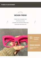 👓👓Oversized  Square Frame Uv Protection Sunglasses