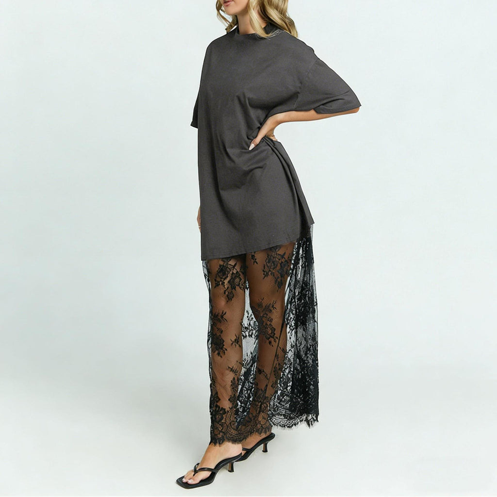🌷Kai Lace T-Shirt Maxi Dress