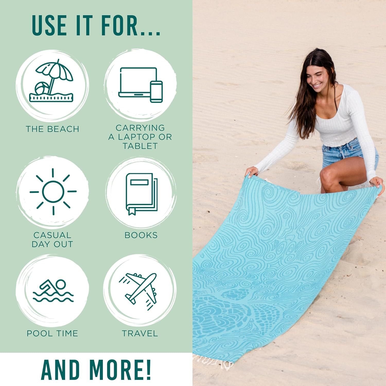 🔥TODAY'S DEAL🌴 2-in-1 Beach Towel & Backpack | Perfect All Summer