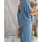 🌷Women’s Lounge Set with Wide Leg Pant
