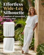🌷Women's Drawstring Top & Pants 2-Piece Set – Relaxed Fit, Comfortable & Perfect for Lounging or Everyday Style 🌸