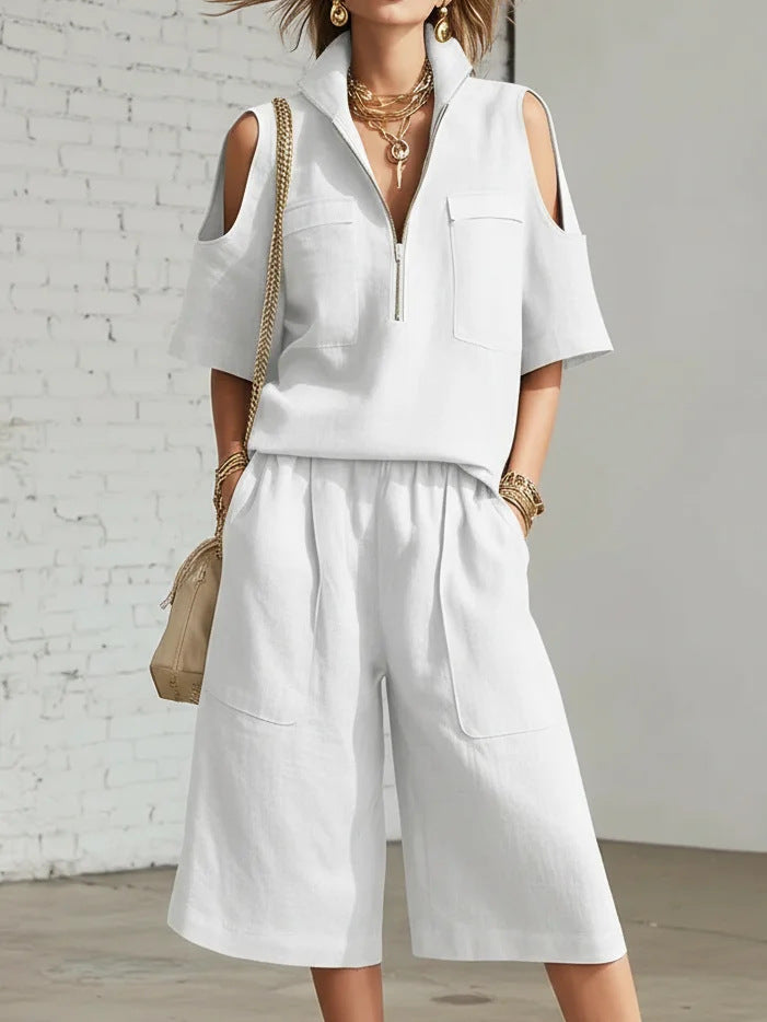 🌷Short-Sleeve Shirt & Loose Shorts Two-Piece Set | Casual