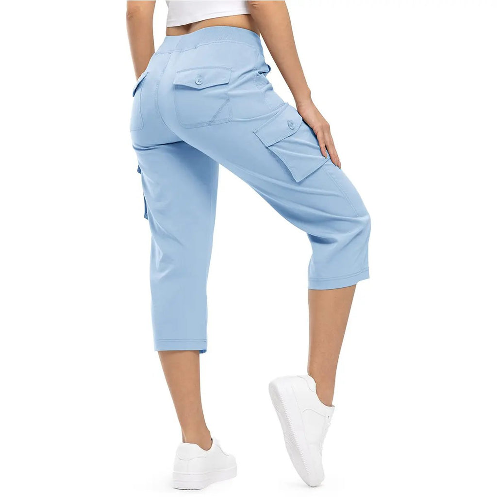 🔥🔥🔥 Limited time sale Women's Lightweight Hiking Capris: Quick-Dry, 6 Pockets, Loose Fit