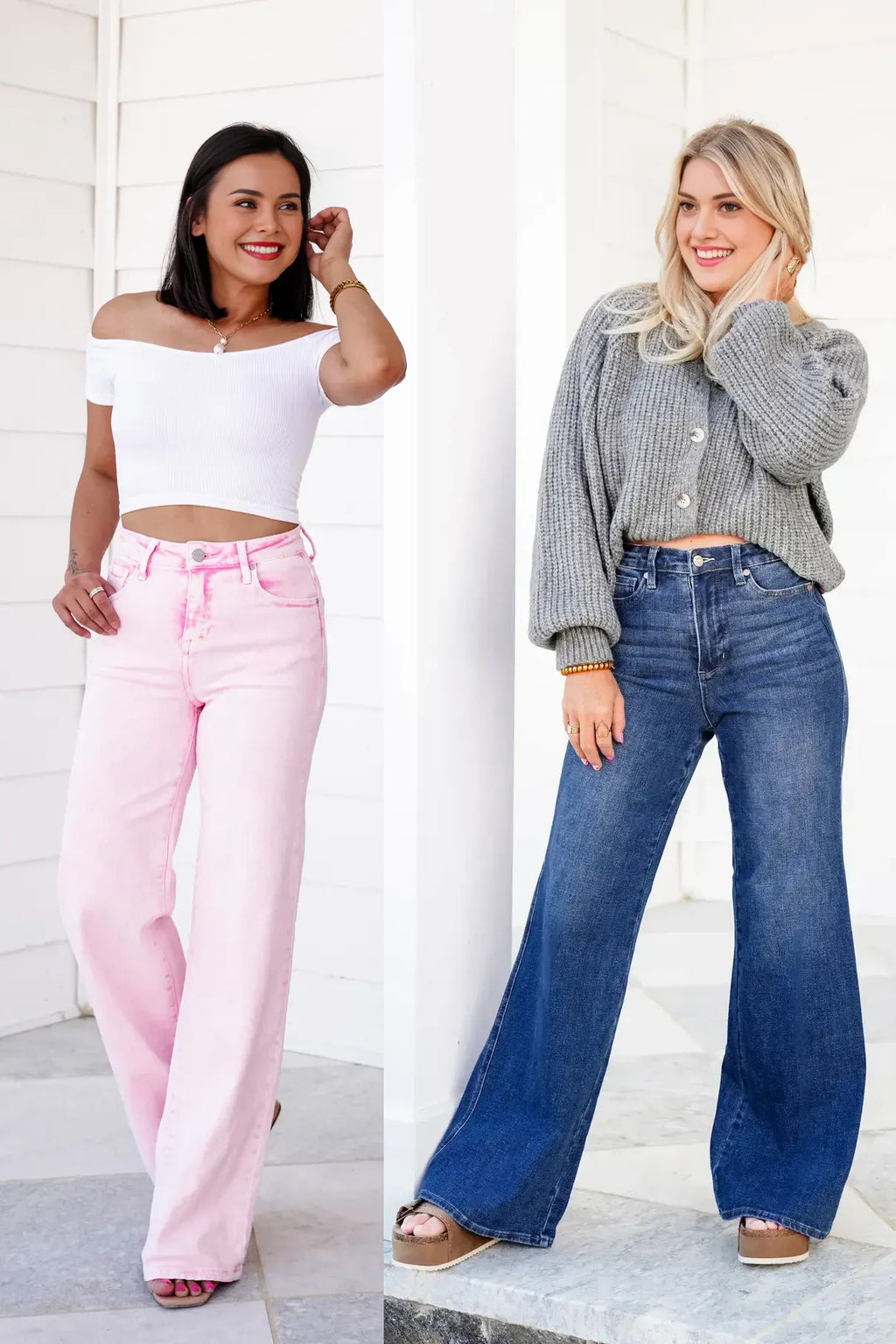 🌷🌷High Rise Tummy Control Wide Leg Jeans (Buy 2 Free Shipping)