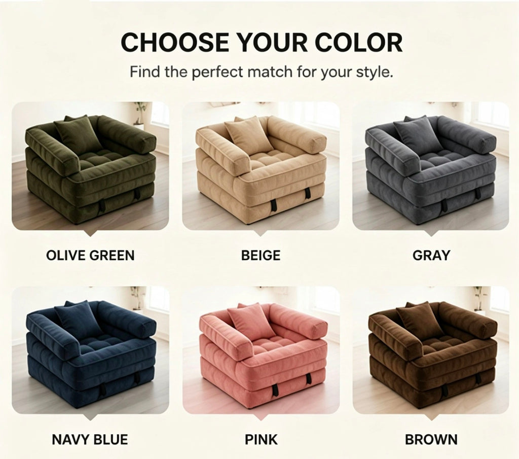 🤲 Factory direct salese🛋️ 3-in-1 Convertible Floor Sofa Bed（🎁Special Sale—Free Shipping)