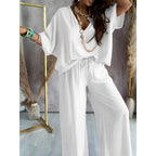 🌷Women’s Lounge Set with Wide Leg Pant