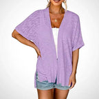 🌷🌷Womens Lightweight Cardigan 2026 Summer Short Sleeve Open Front Beach Coverup Vacation Outdoorfun Knitwear Comfort Casual Loose Minimalist Basic Knitting Batwing Shortsleeve Tops Womenswear