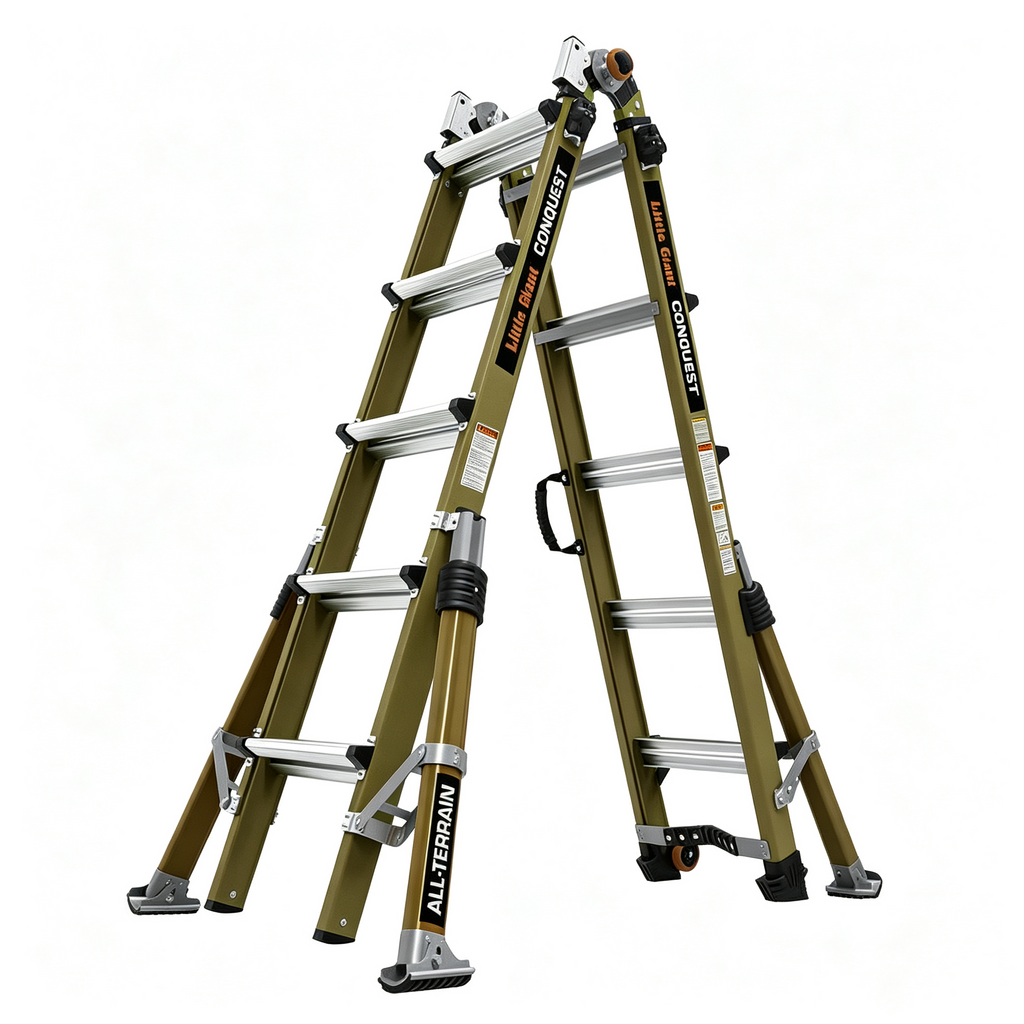 💝💝Model 22, Version 1A Fiberglass “Little Giant” All-Terrain Conqueror Ladder（🎁Special Sale—Free Shipping）