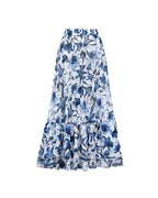 💝💝V Neck Lace Up Printed One Piece Swimsuit and Skirt