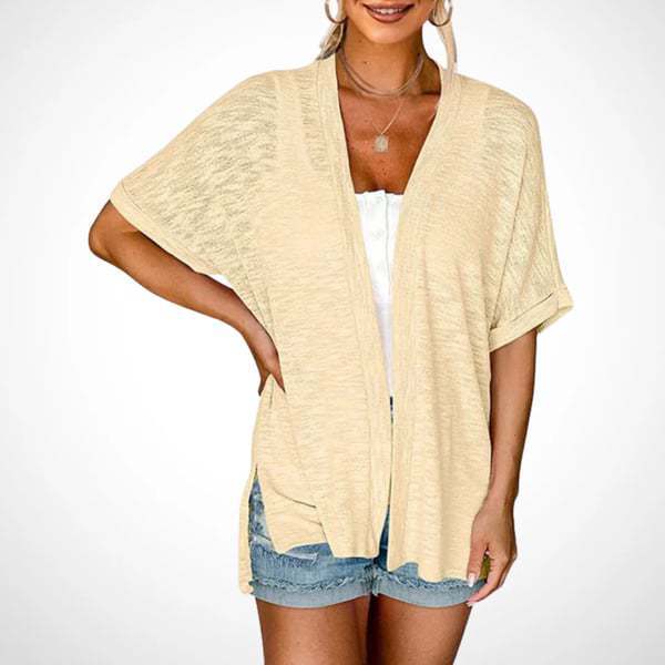 🌷🌷Womens Lightweight Cardigan 2026 Summer Short Sleeve Open Front Beach Coverup Vacation Outdoorfun Knitwear Comfort Casual Loose Minimalist Basic Knitting Batwing Shortsleeve Tops Womenswear