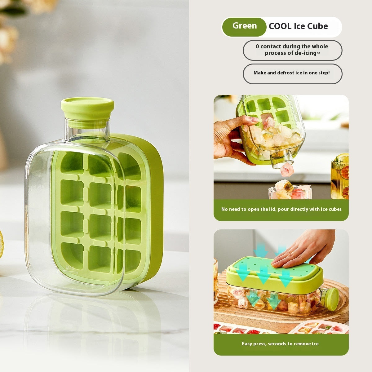 💚💚One-Click Molding Cooling Cup,Instant Ice Maker,Zero-Contact Design,Straw Included,Curling Mold,Portable & Stylish Chilled Drink