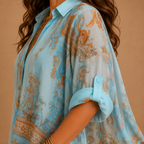 💝💝Maria | Elegant Mediterranean Blouse Dress