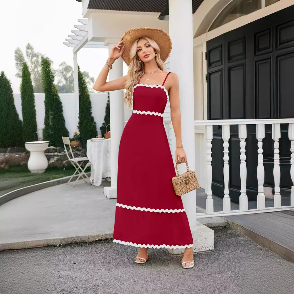 🌷100% Cotton Ric Rac Detail Maxi Dress