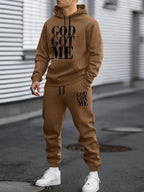 🔥Buy 2 FOR FREE SHIPPING-GOD GOT ME trendy hooded sweatshirt set