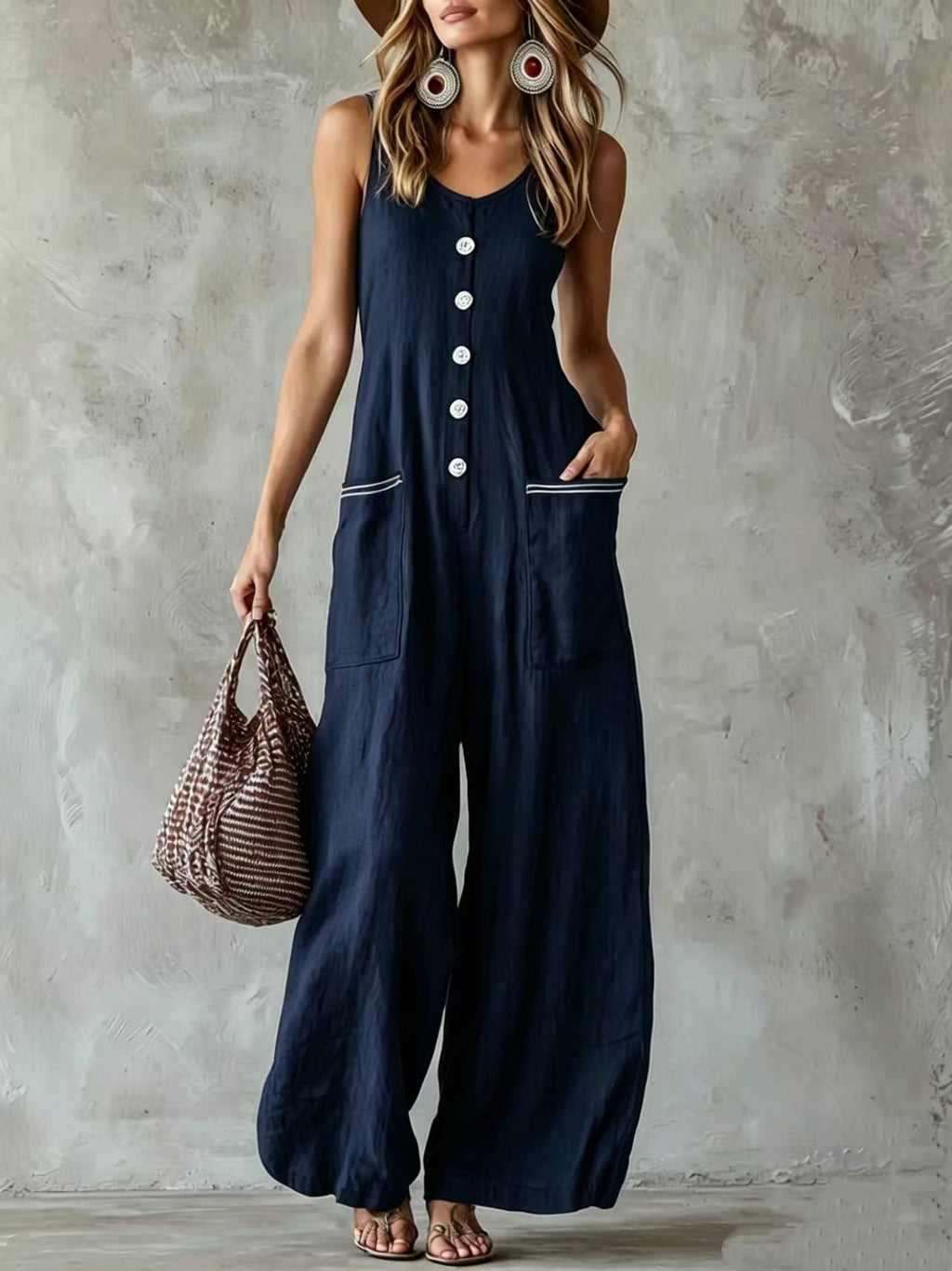 🌷Women's Wide-Leg Jumpsuit – High Waist Casual