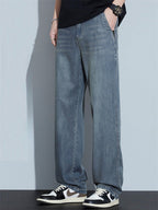 🔥🔥Men's Summer Comfortable Loose Straight Leg Retro Denim Pants