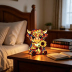 ✨ Highland Cow Animal LED Night Light 🛏️ USB Bedside Lamp  On Sale
