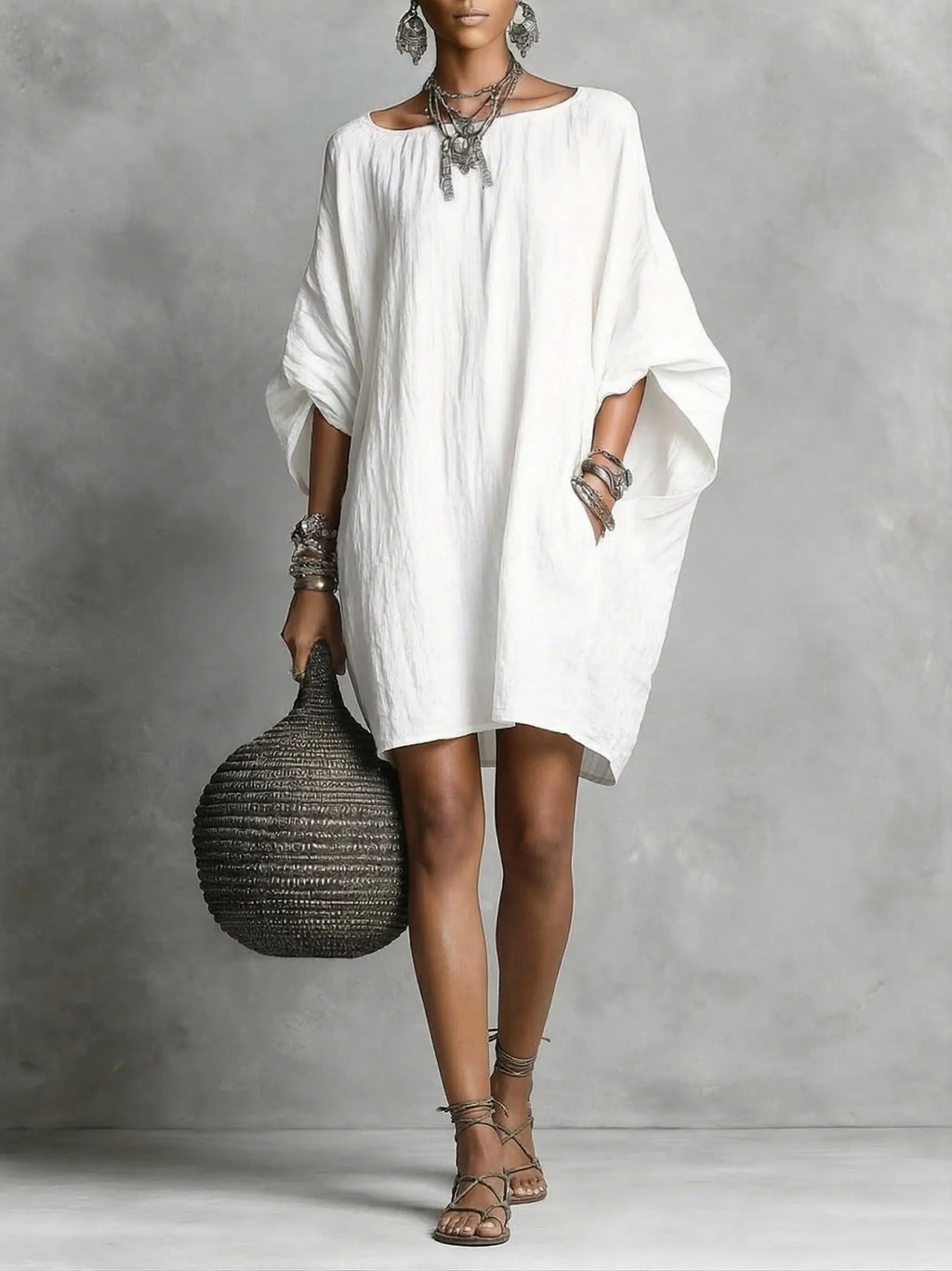 🌿🌿Casual cotton and linen dress