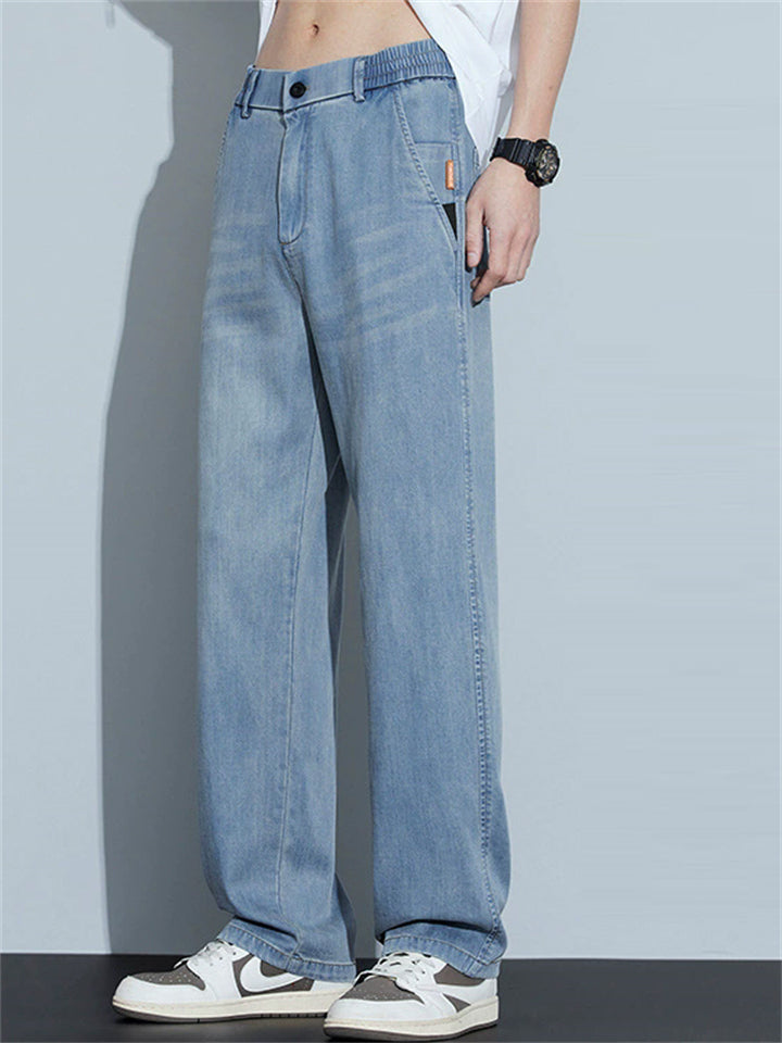 🔥🔥Men's Summer Comfortable Loose Straight Leg Retro Denim Pants