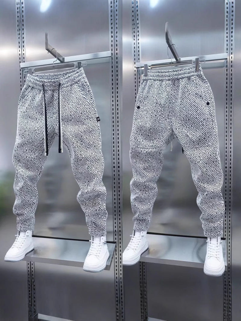 🔥 Trendy Men's Patchwork Denim Elastic Waist Jogger Harem Pants
