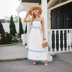 🌷100% Cotton Ric Rac Detail Maxi Dress