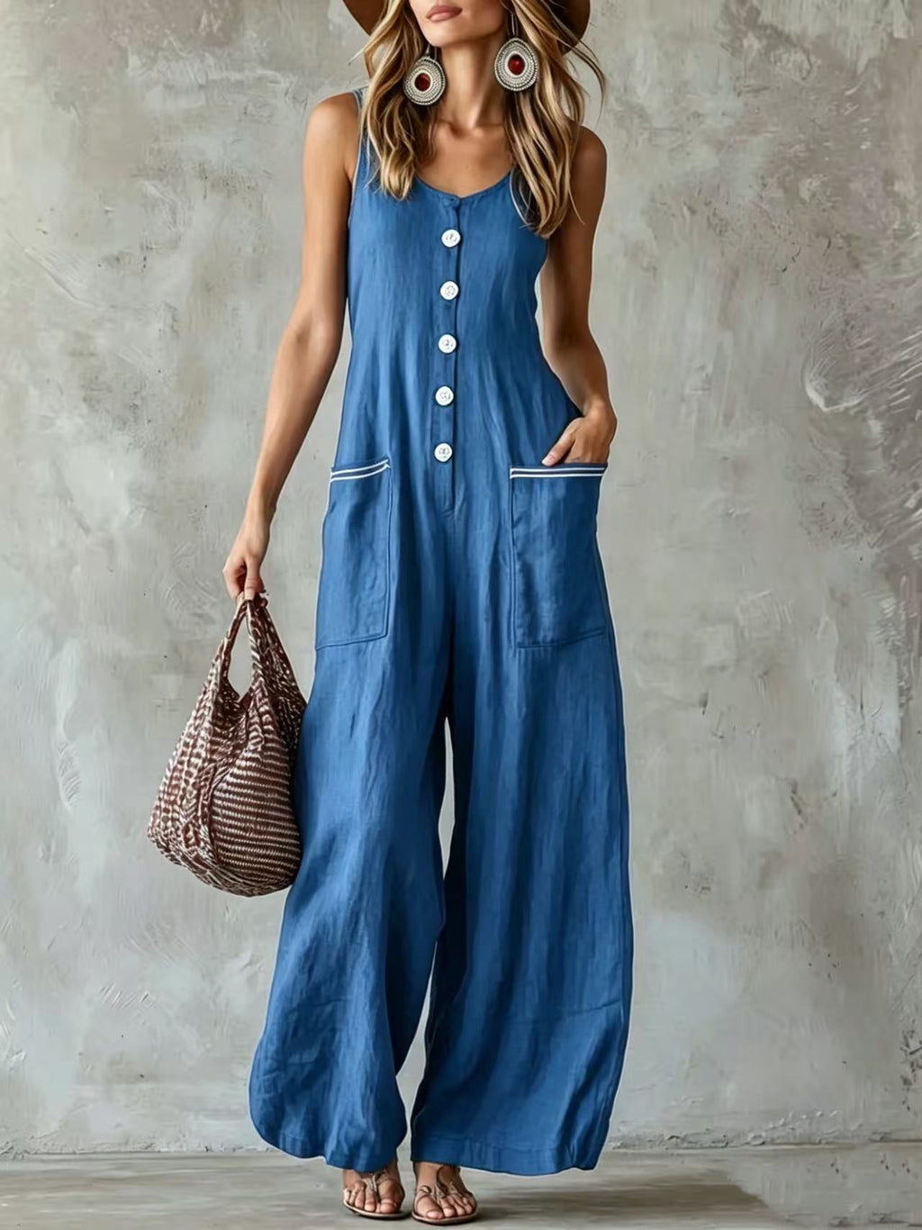 🌷Women's Wide-Leg Jumpsuit – High Waist Casual