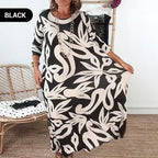 ⏳Time-limited Special⏰Women’s Elegant Loose Round-Neck Printed Dress