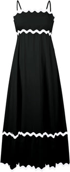 🌷100% Cotton Ric Rac Detail Maxi Dress