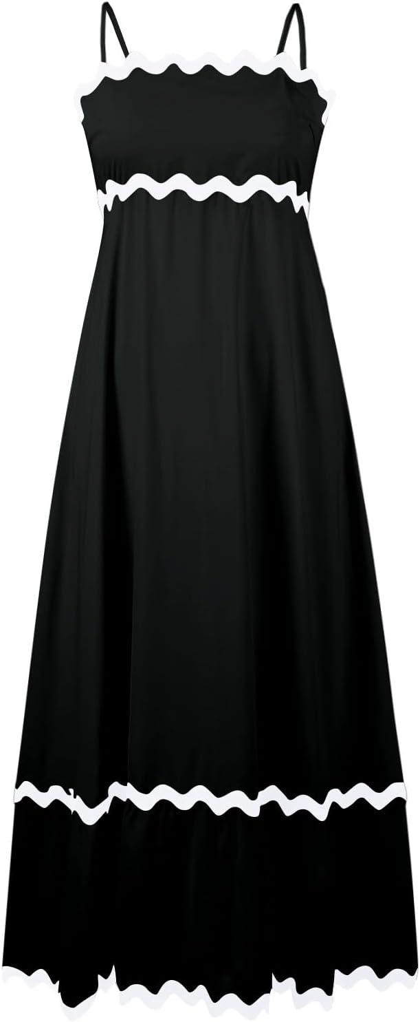 🌷100% Cotton Ric Rac Detail Maxi Dress