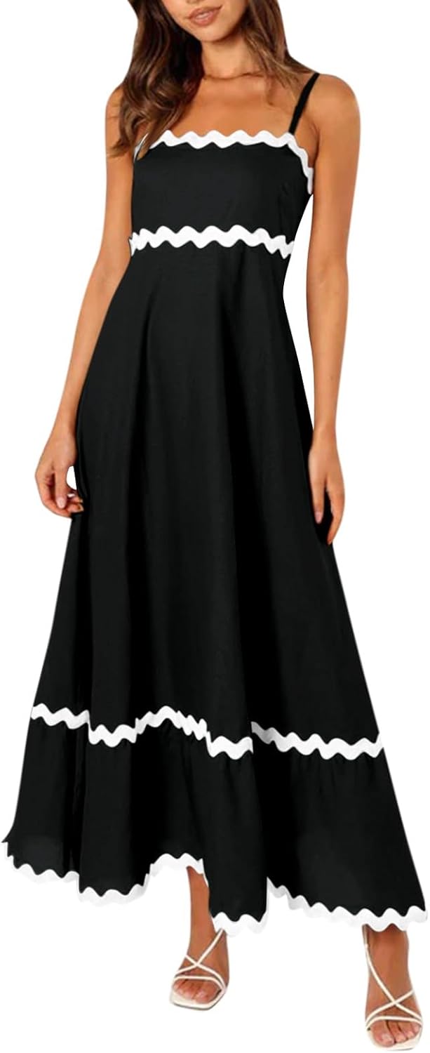 🌷100% Cotton Ric Rac Detail Maxi Dress