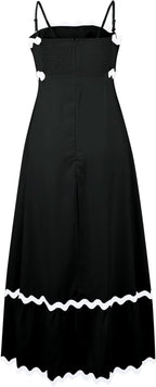🌷100% Cotton Ric Rac Detail Maxi Dress