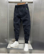 🔥 Trendy Men's Patchwork Denim Elastic Waist Jogger Harem Pants