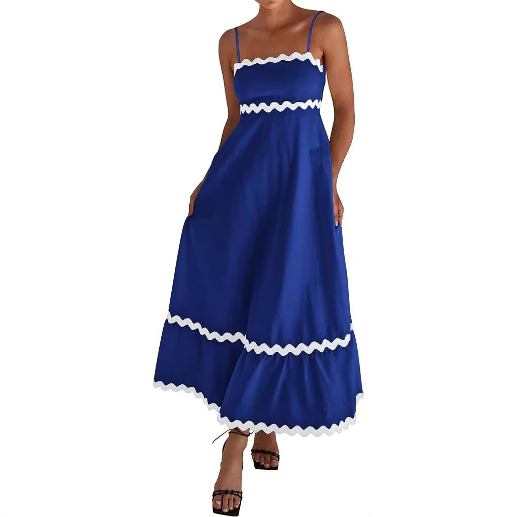 🌷100% Cotton Ric Rac Detail Maxi Dress
