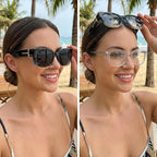 👓👓Polarized Fit Over Sunglasses for Women – UV400 Protection Floral Frame Wear Over Prescription Glasses