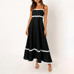 🌷100% Cotton Ric Rac Detail Maxi Dress