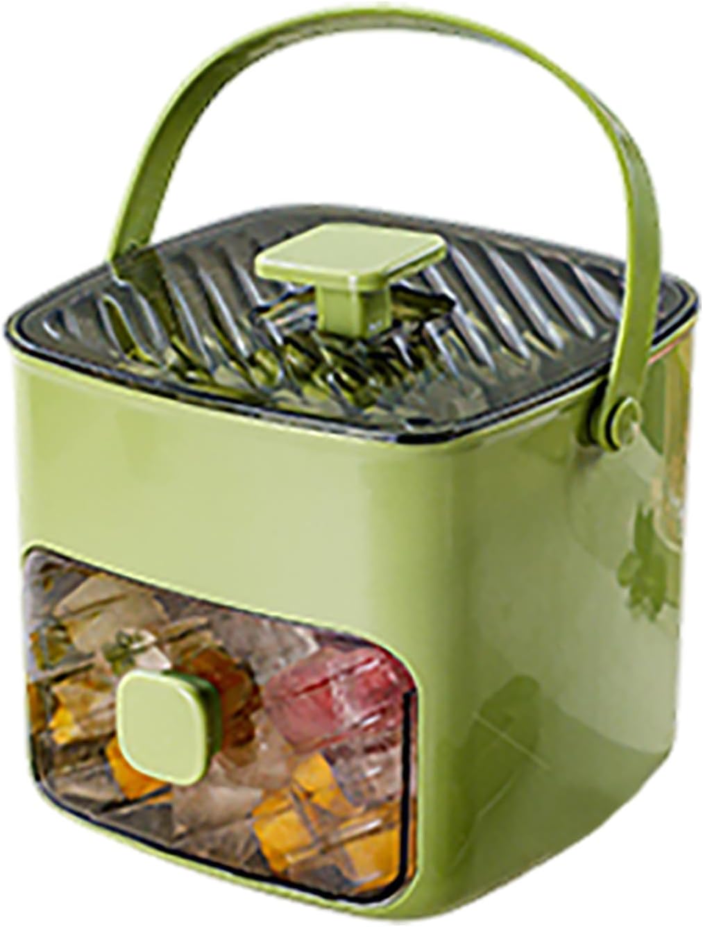 2026 Compact Portable Ice Cube Maker with Integrated Storage Compartment for Freezer Kitchen Worktop Ideal for Household Outdoor Activities (B, One Size)