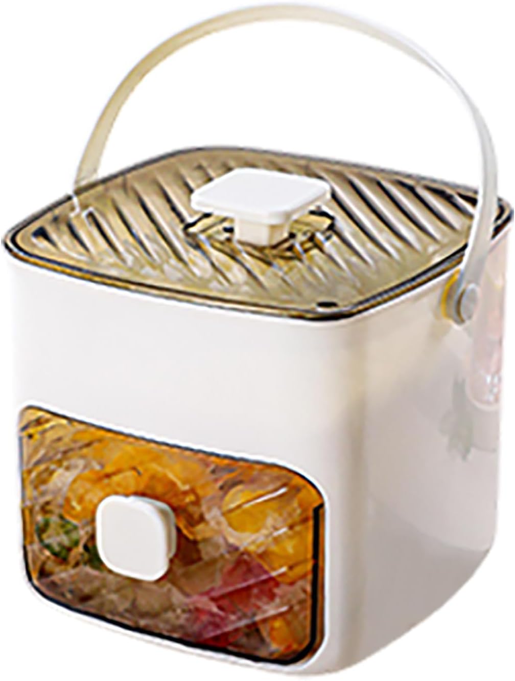 2026 Compact Portable Ice Cube Maker with Integrated Storage Compartment for Freezer Kitchen Worktop Ideal for Household Outdoor Activities (B, One Size)