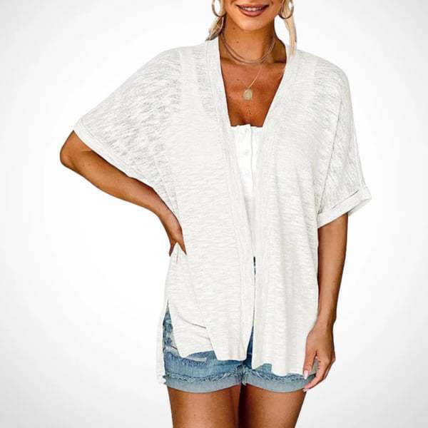 🌷🌷Womens Lightweight Cardigan 2026 Summer Short Sleeve Open Front Beach Coverup Vacation Outdoorfun Knitwear Comfort Casual Loose Minimalist Basic Knitting Batwing Shortsleeve Tops Womenswear