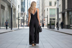 🌷Women's V-Neck Backless Wide-Leg Jumpsuit – High Waist Casual