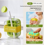 💚💚One-Click Molding Cooling Cup,Instant Ice Maker,Zero-Contact Design,Straw Included,Curling Mold,Portable & Stylish Chilled Drink