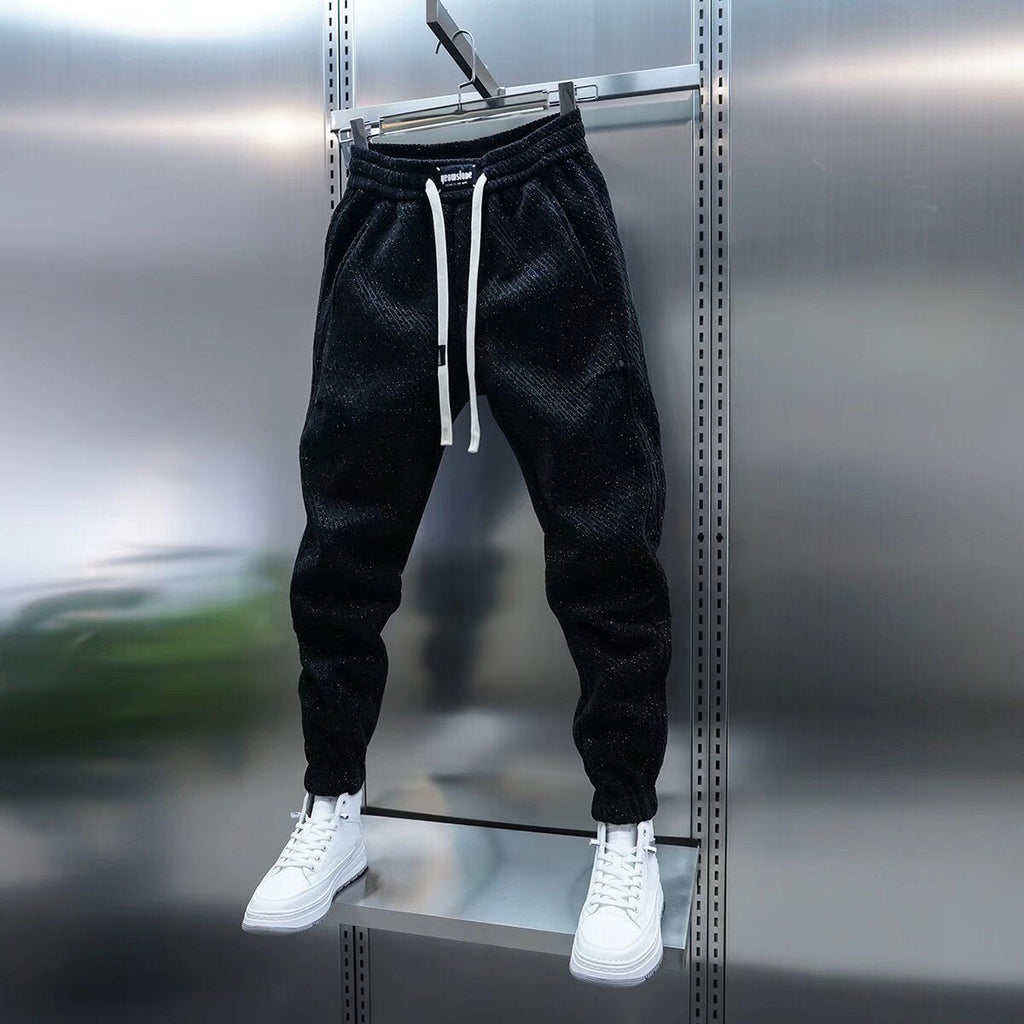 🔥 Trendy Men's Patchwork Denim Elastic Waist Jogger Harem Pants