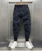 🔥 Trendy Men's Patchwork Denim Elastic Waist Jogger Harem Pants