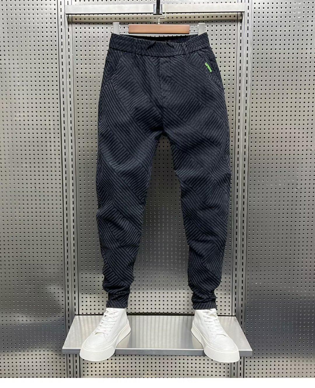 🔥 Trendy Men's Patchwork Denim Elastic Waist Jogger Harem Pants
