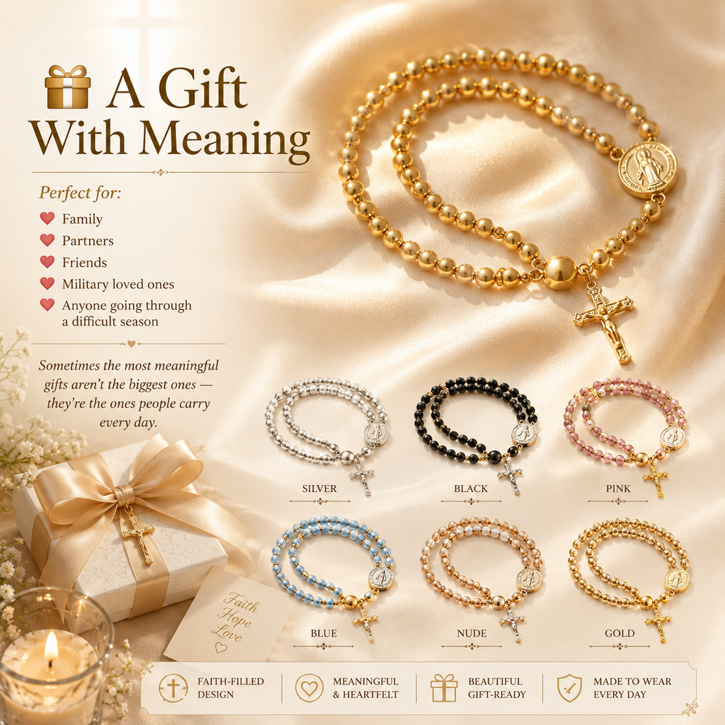🌷✨Wear Your Faith Every Day ✝️🙏FaithLine Silver Rosary bracelets📿